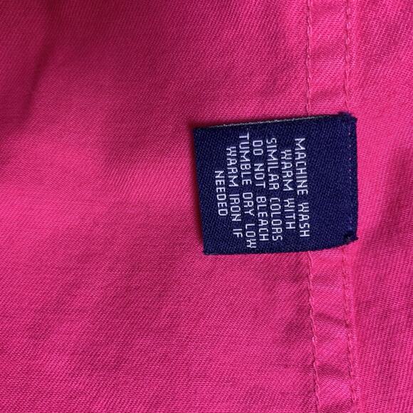 Chaps Jacket Womens Size XL Fuchsia Colorful Gold Button Front Collar 3/4 Sleeve - Picture 5 of 7